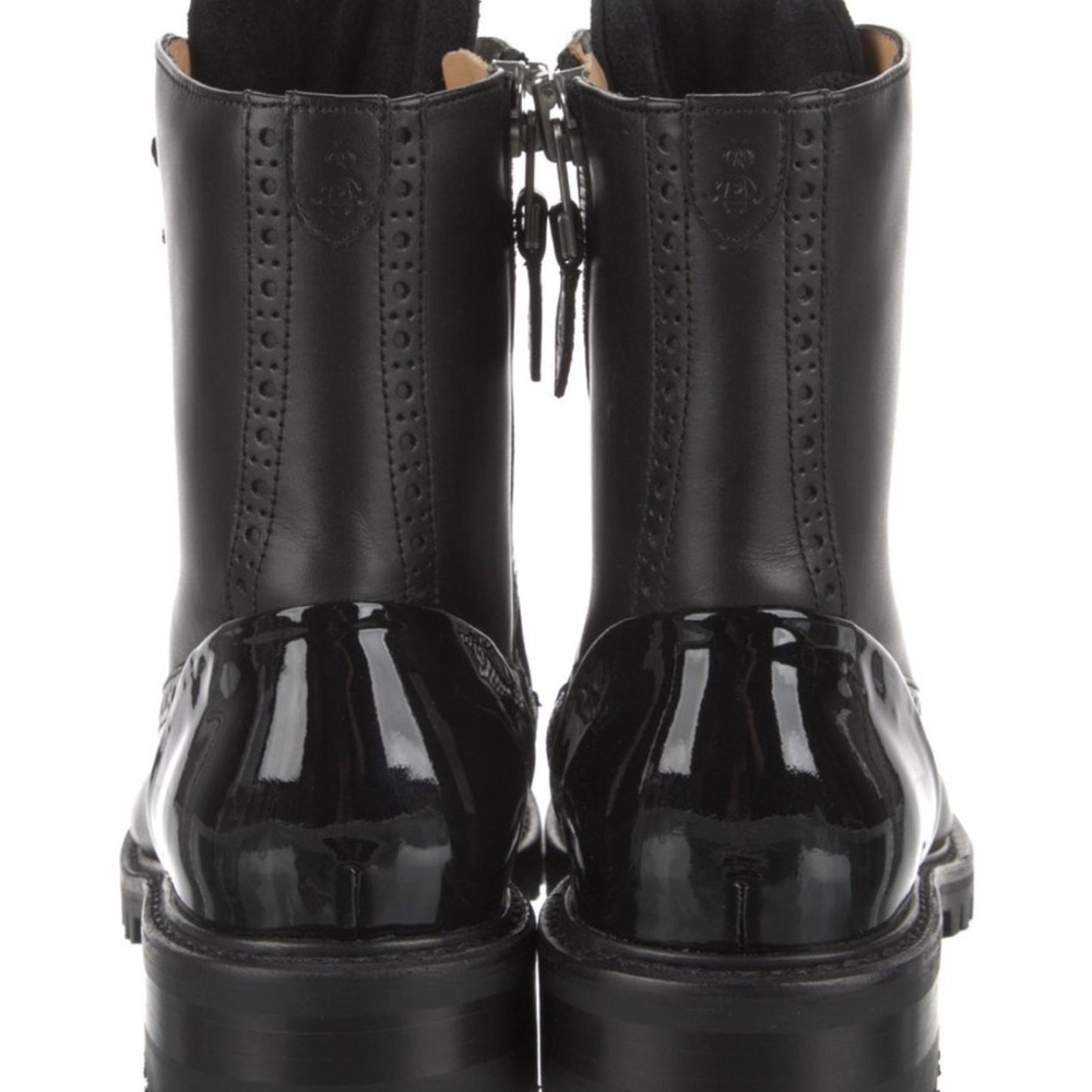 Elegant Black Women's Combat Boots - Picture 3 of 4